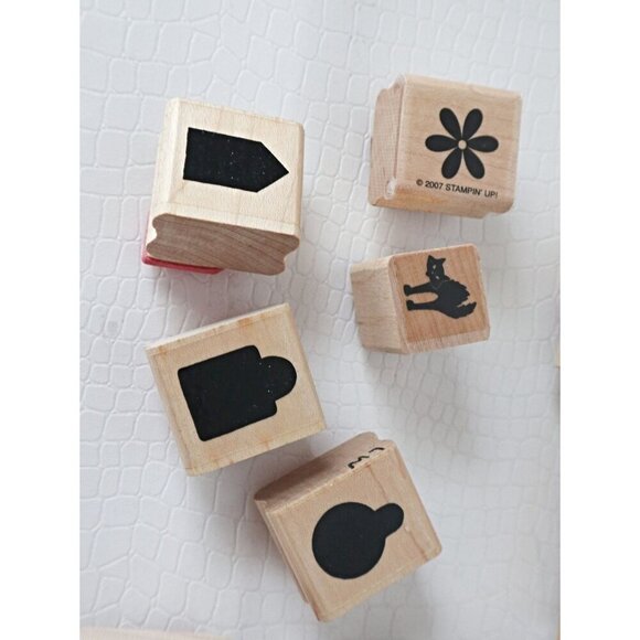 19 Vintage Rubber Stamps Stampin Up Hearts Yummy For Your Tummy Cat Wreath - Picture 6 of 7